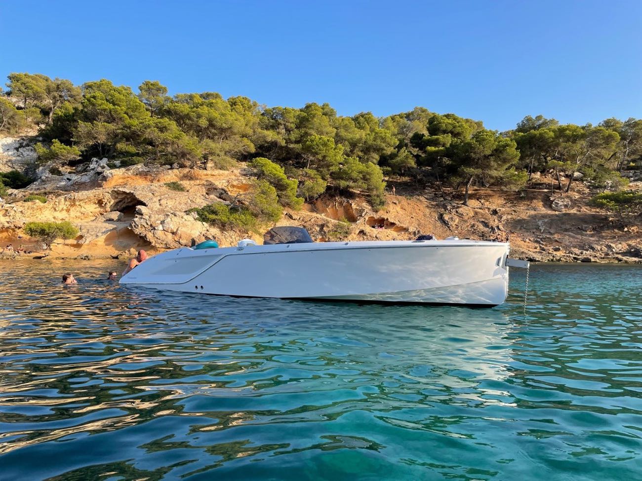 Frauscher 858 Fantom Air Mare yacht charter Port Adriano