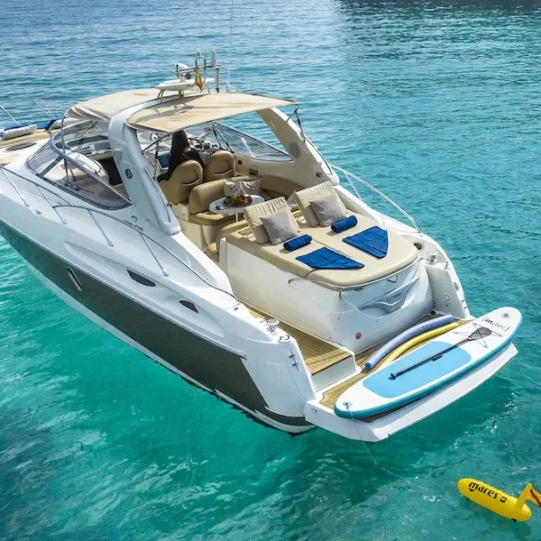 Spacious sun deck of Cranchi 41 Endurance Extasea in Port Adriano