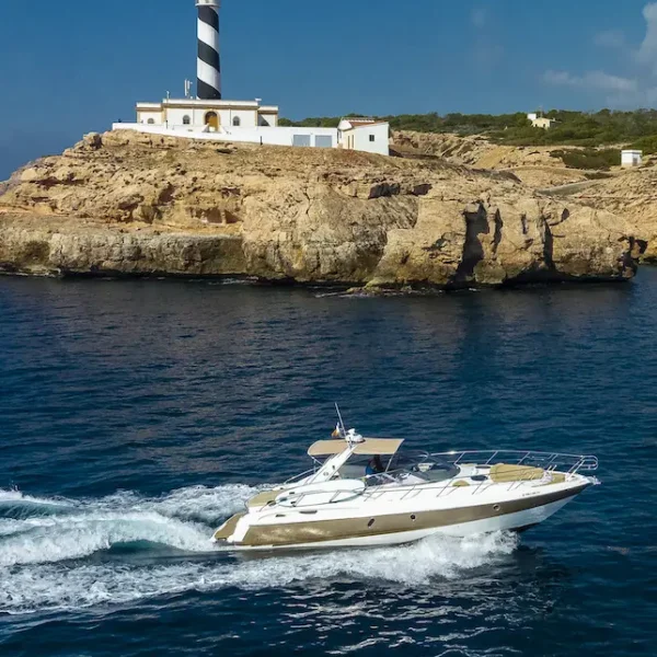 Cranchi 41 Endurance Extasea yacht in Port Adriano, Mallorca – side view